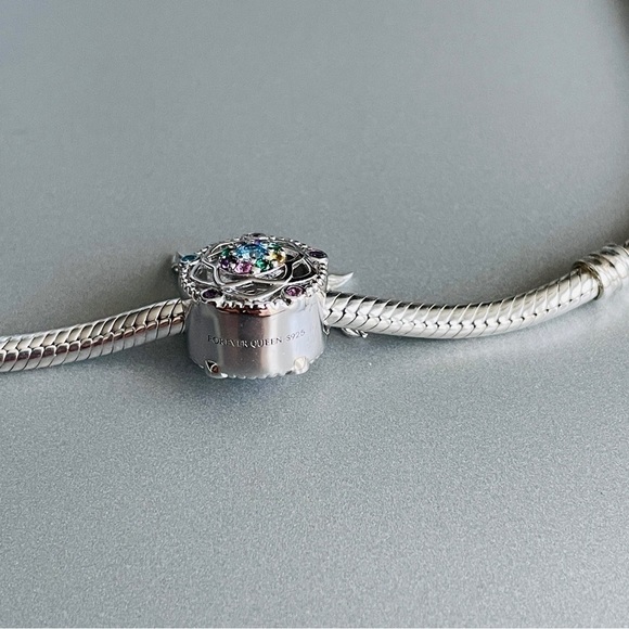 FOREVER QUEEN Dream Catcher Feathers Tassel Colorful CZ Sterling Silv Ch… - Picture 8 of 14